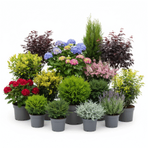 Krzewy liściaste i iglaste