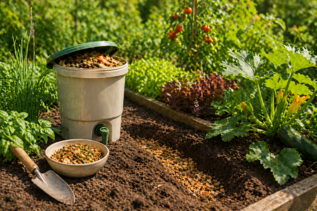Bokashi w ogrodzie – jak fermentować resztki i używać ich pod rośliny