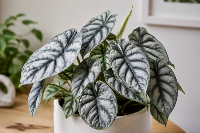 Alocasia baginda 'Silver Dragon'