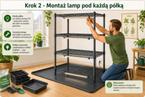 Mini szklarnia w mieszkaniu - jak zrobić regał grow