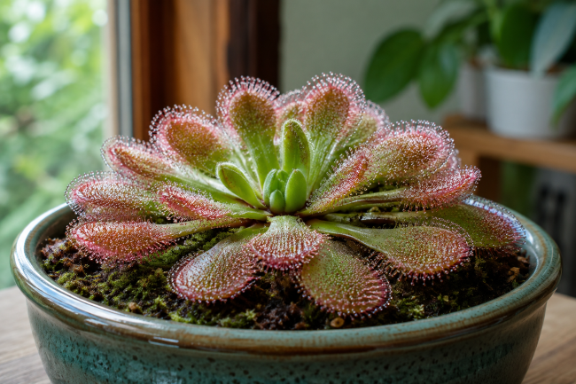 Rośliny owadożerne - uprawa w domu Rosiczka Alicji - Drosera aliciae