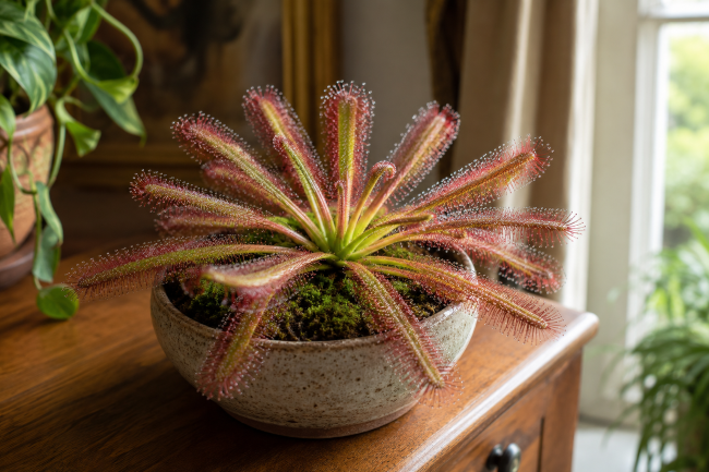 Rośliny owadożerne - uprawa w domu Rosiczka królewska - Drosera regia
